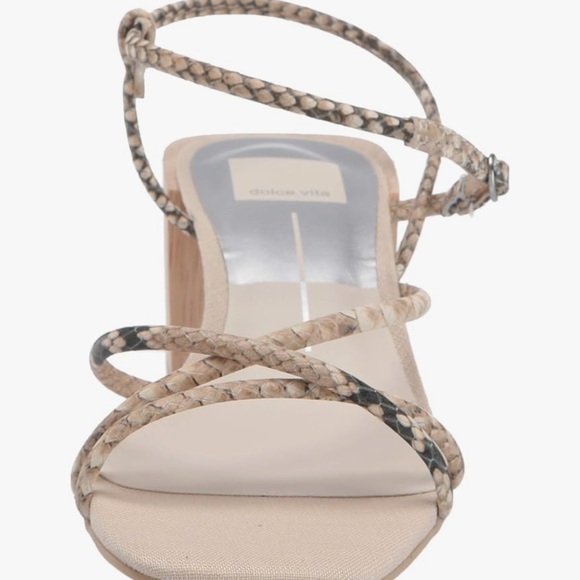 Dolce Vita snake embossed strappy sandals with block heel in size 8 - Picture 4 of 11